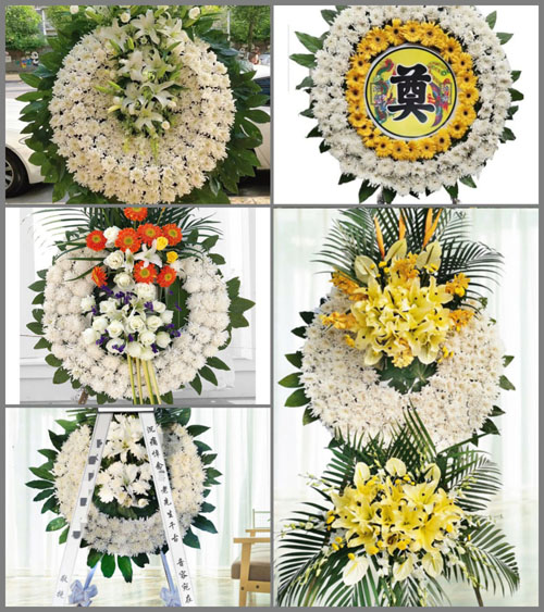 浙江省衢州江山市新塘边镇塘边村花圈速递